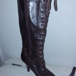 Nine West Dark Brown Heeled Boots